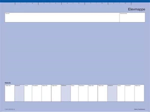 Elevmappe blå m/historik