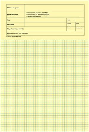 Prøveark A3 kvadreret - kladde