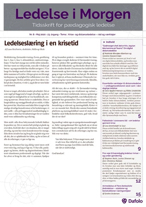 Ledelse i Morgen, Nr. 8. Maj 2020. 23. årgang. Tema: Krise-